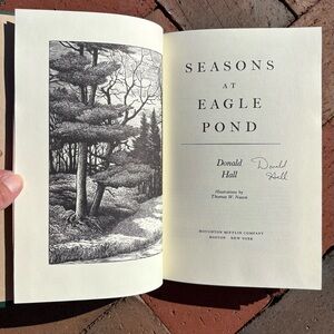 Signed Seasons at Eagle Pond Donald Hall New Hampshire New England